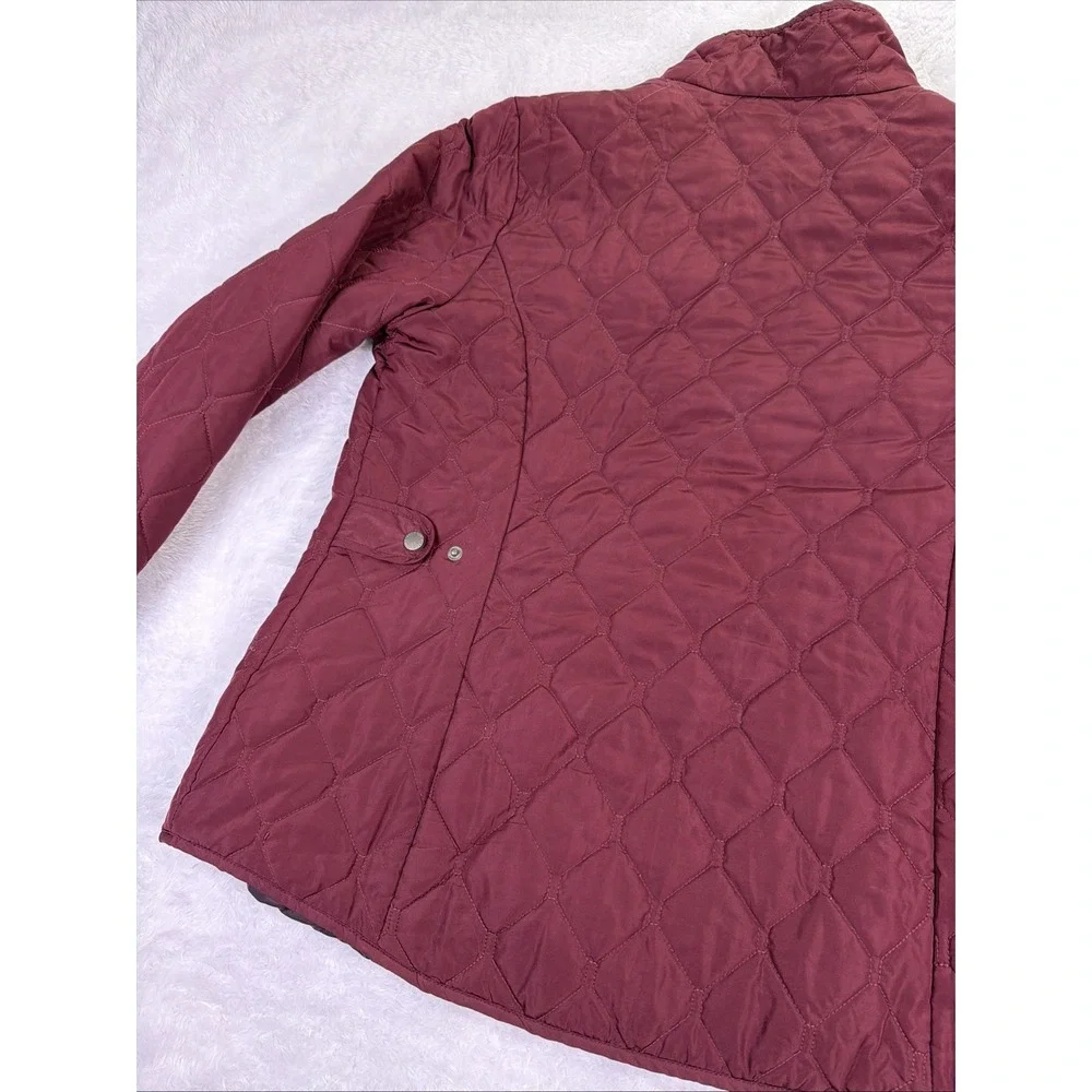 Eddie Bauer Year‎ Round Quilted Jacket Lined Women's XL Berry Outdoors Hiking